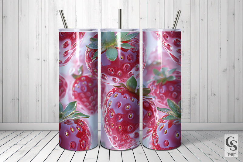 3d-transparent-red-strawberries-seamless-patterns