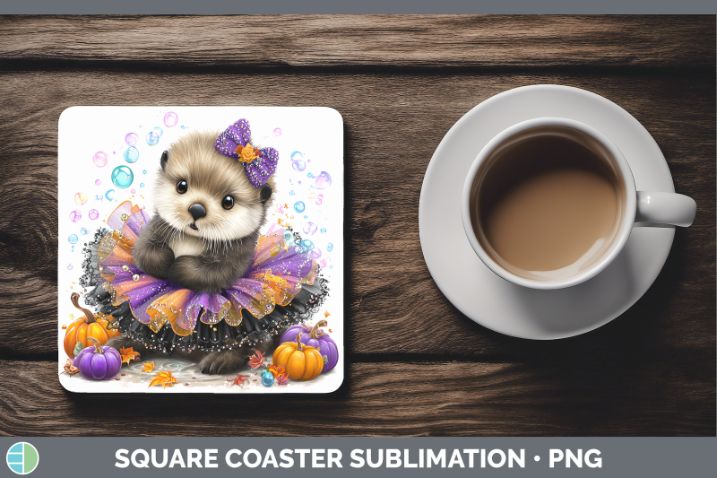 sea-otter-square-coaster-sea-halloween-sublimation-drink-mat