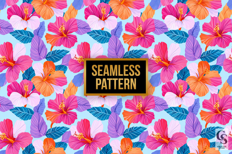 bright-summer-hibiscus-flowers-seamless-pattern