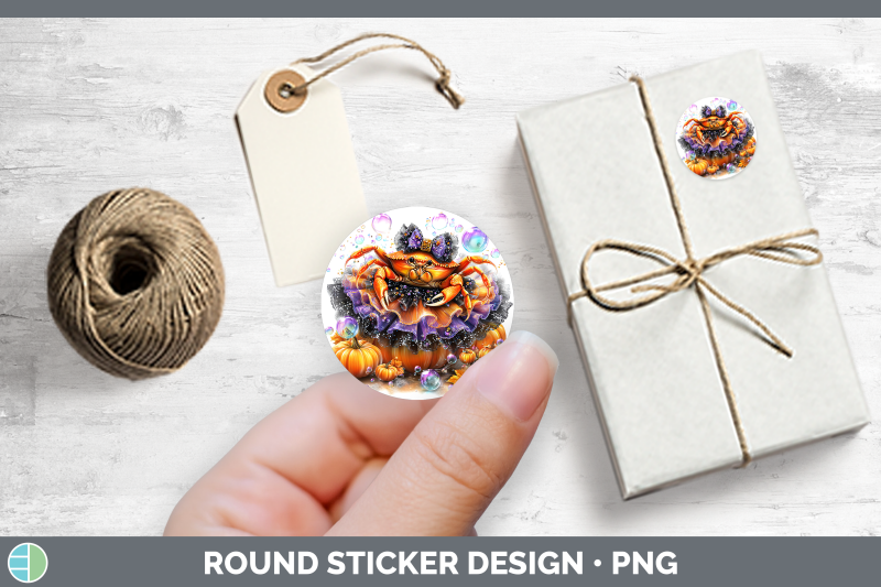 sea-halloween-crab-stickers-round-labels-designs