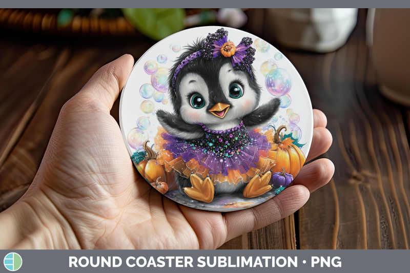 penguin-round-coaster-sea-halloween-sublimation-coaster-desi
