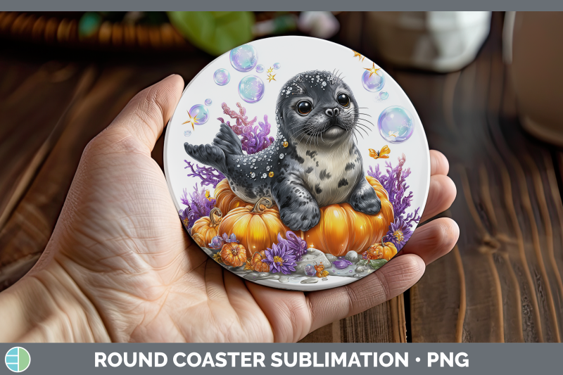 seal-round-coaster-sea-halloween-sublimation-coaster-designs