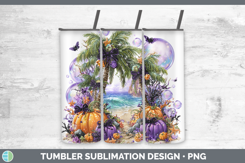 beach-tumbler-sea-halloween-sublimation-20-oz-skinny-tumbler
