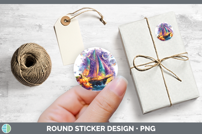 sea-halloween-sailboat-stickers-round-labels-designs