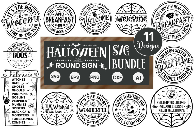 halloween-round-sign-svg-bundle-door-hanger-svg