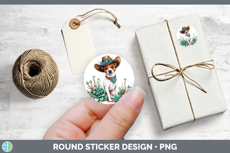 western-cowboy-dogs-01-fox-terrier-stickers-round-labels