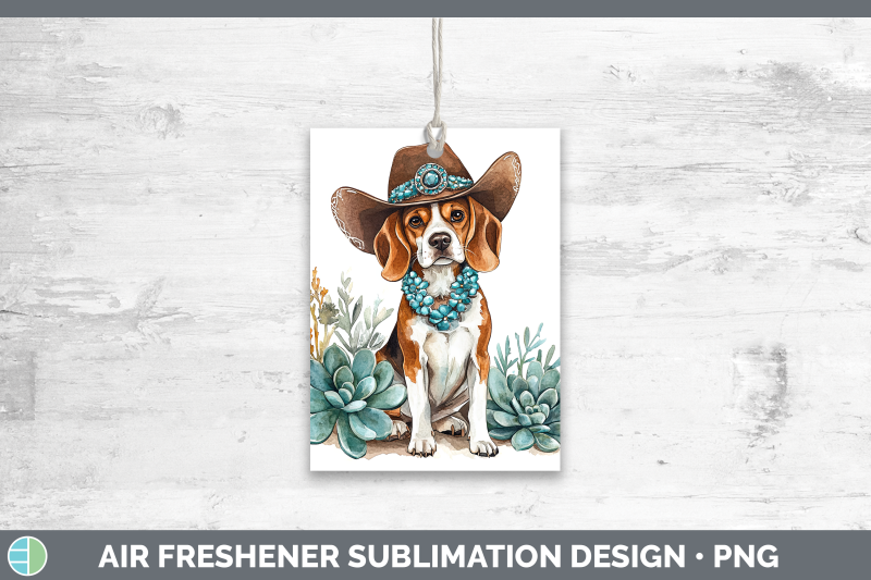 03-beagle-air-freshener-western-cowboy-dogs-sublimation-car
