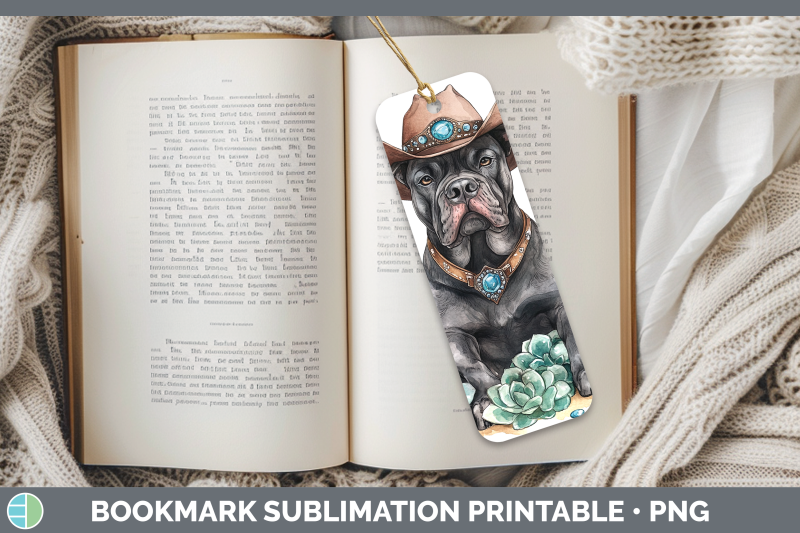 04-cane-corso-bookmark-western-cowboy-dogs-sublimation-prin