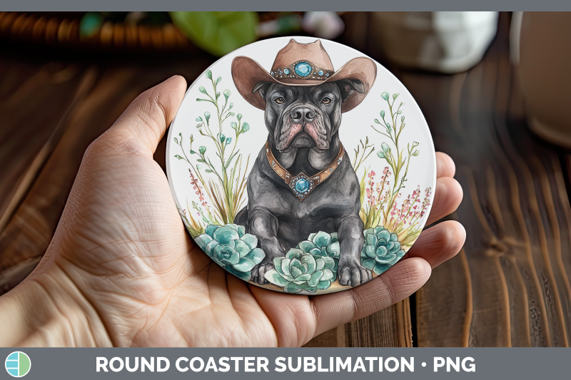 04-cane-corso-round-coaster-western-cowboy-dogs-sublimation