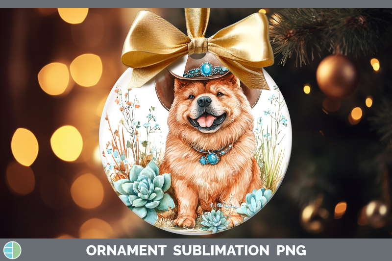 06-chow-chow-ornament-western-cowboy-dogs-sublimation-baubl