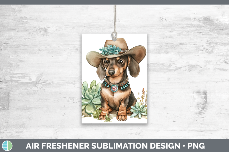 07-dachshund-air-freshener-western-cowboy-dogs-sublimation