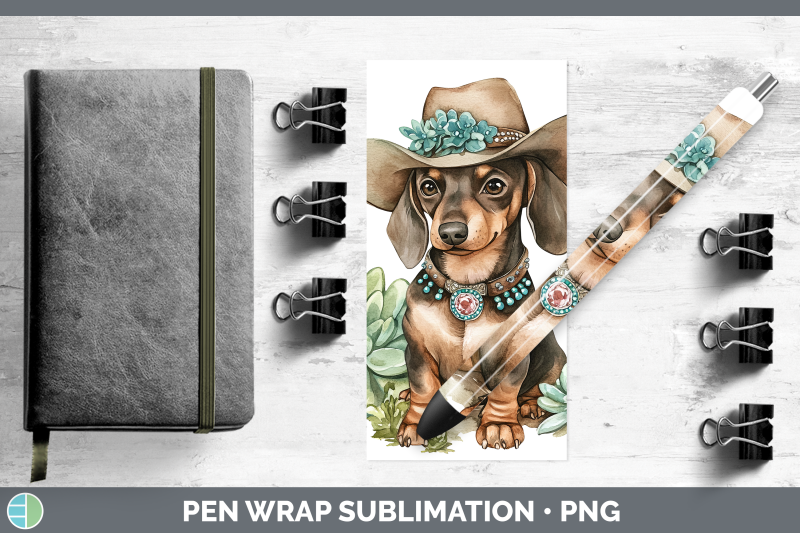 07-dachshund-pen-wrap-western-cowboy-dogs-sublimation-pen-d