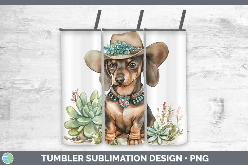 07-dachshund-tumbler-western-cowboy-dogs-sublimation-20-oz
