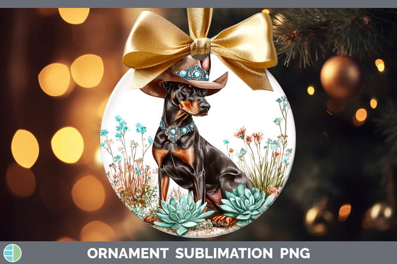 08-doberman-pinscher-ornament-western-cowboy-dogs-sublimati