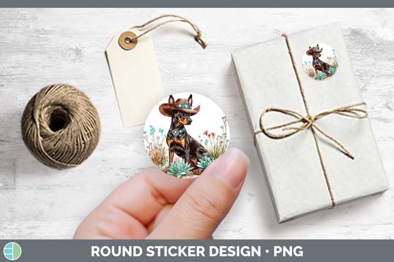 western-cowboy-dogs-08-doberman-pinscher-stickers-round-l