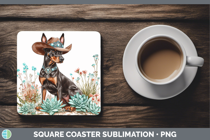 08-doberman-pinscher-square-coaster-western-cowboy-dogs-sub