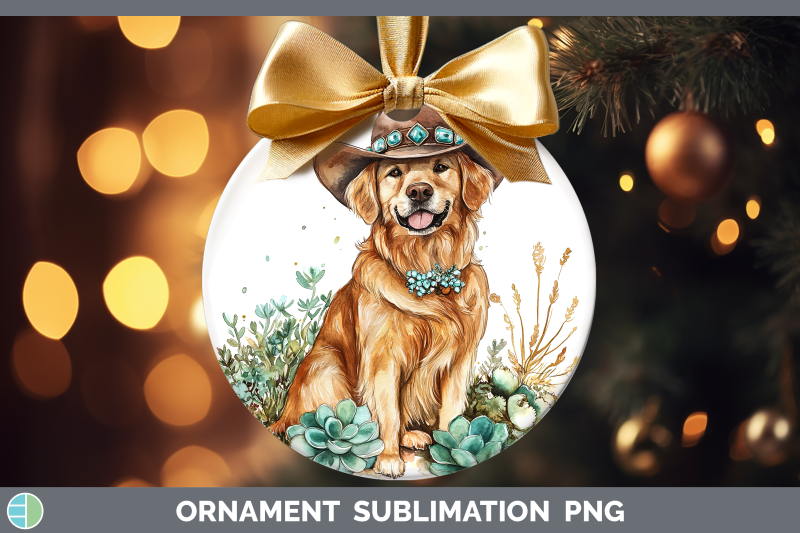 09-golden-retriever-ornament-western-cowboy-dogs-sublimatio