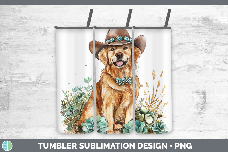 09-golden-retriever-tumbler-western-cowboy-dogs-sublimation