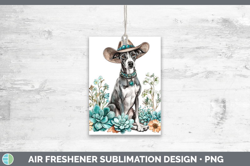 greyhound-air-freshener-western-cowboy-dogs-sublimation-car