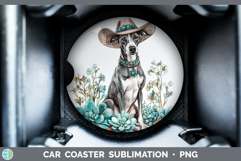 greyhound-car-coaster-western-cowboy-dogs-sublimation-drink