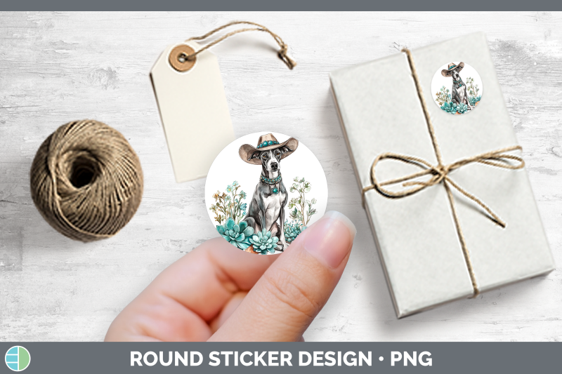 western-cowboy-dogs-greyhound-stickers-round-labels-design
