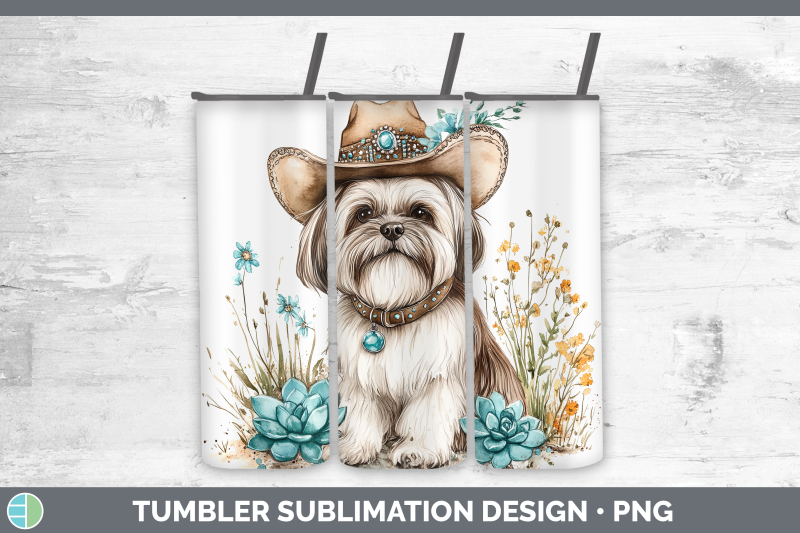 lhasa-apso-tumbler-western-cowboy-dogs-sublimation-20-oz-ski
