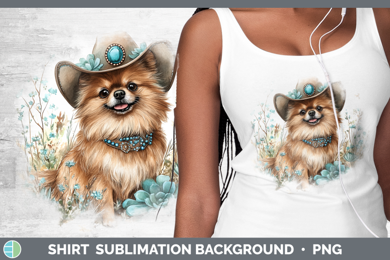 pomeranian-shirt-western-cowboy-dogs-sublimation-background