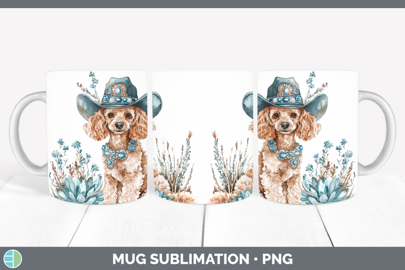 poodle-mug-wrap-western-cowboy-dogs-sublimation-coffee-cup-d