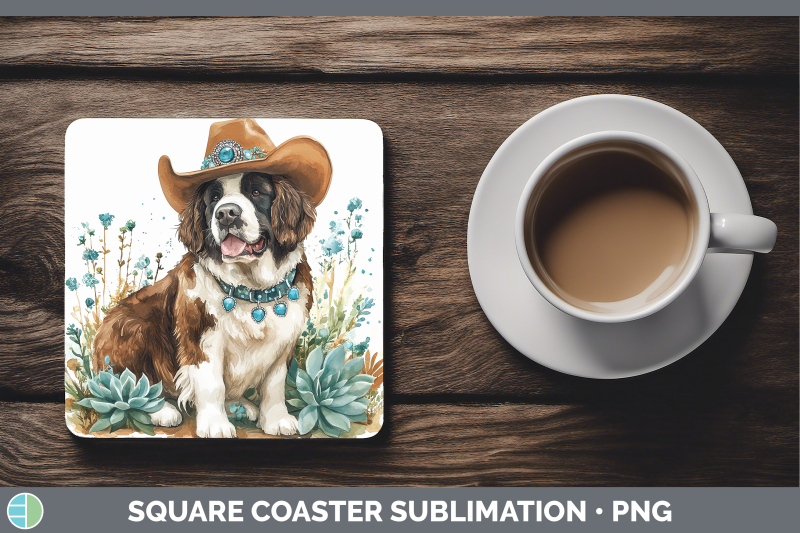 saint-bernard-square-coaster-western-cowboy-dogs-sublimation
