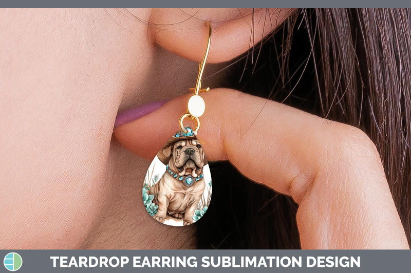 shar-pei-teardrop-earrings-western-cowboy-dogs-sublimation-e