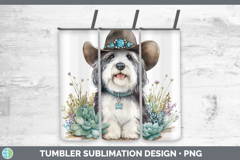 old-english-sheepdog-tumbler-western-cowboy-dogs-sublimation