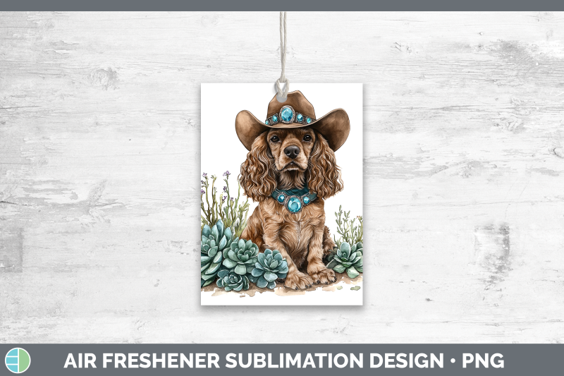 cocker-spaniel-air-freshener-western-cowboy-dogs-sublimation