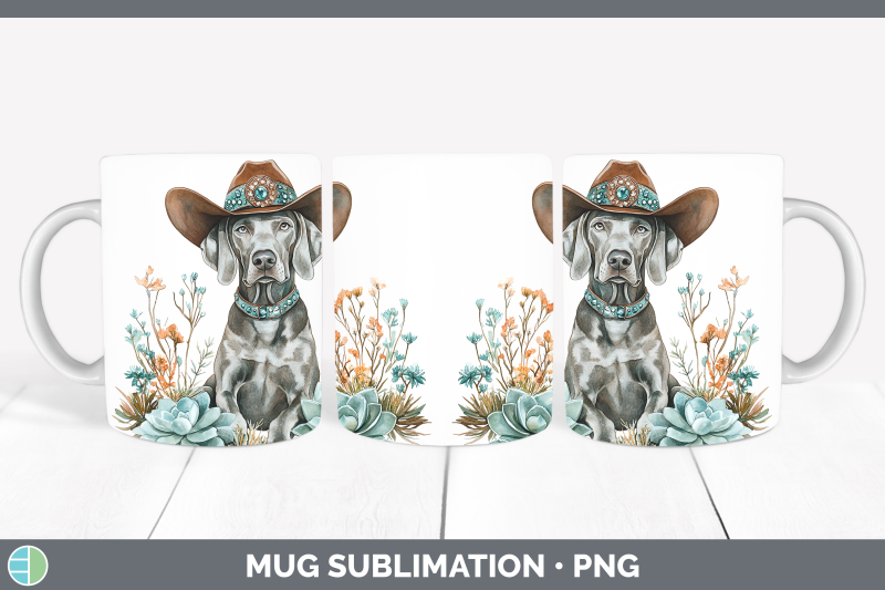 weimaraner-mug-wrap-western-cowboy-dogs-sublimation-coffee-c
