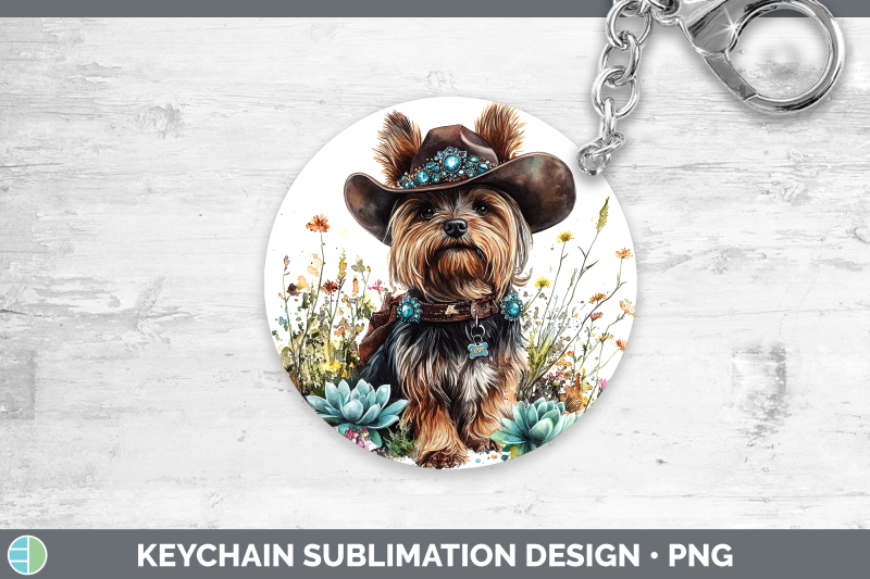 yorkshire-terrier-keychain-western-cowboy-dogs-sublimation-k