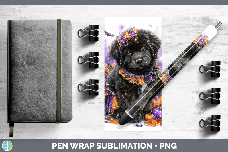 newfoundland-pen-wrap-dogs-03-halloween-sublimation-pen-desi