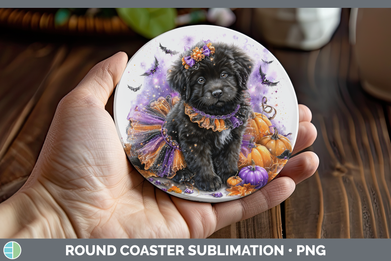 newfoundland-round-coaster-dogs-03-halloween-sublimation-coa