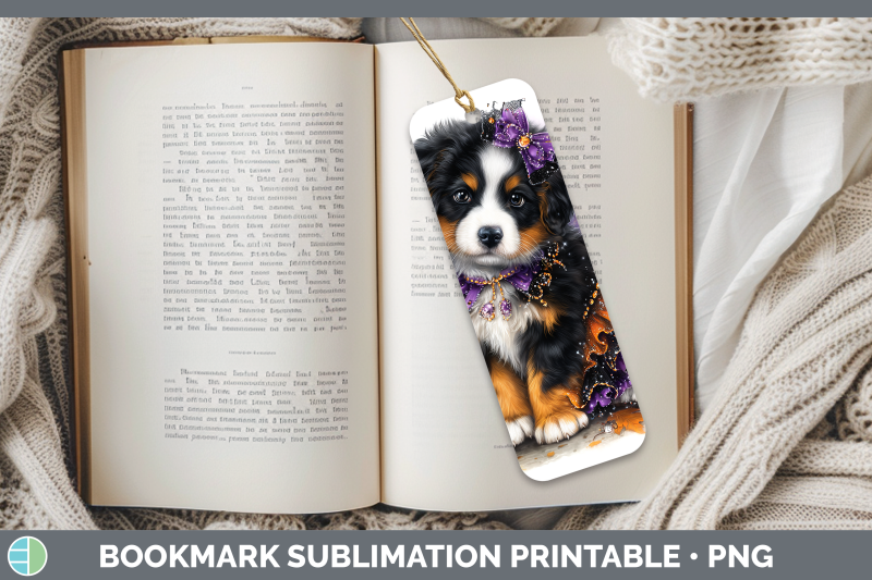 bernese-mountain-dog-bookmark-dogs-03-halloween-sublimation