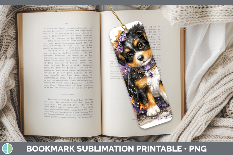 brittany-dog-bookmark-dogs-03-halloween-sublimation-printabl