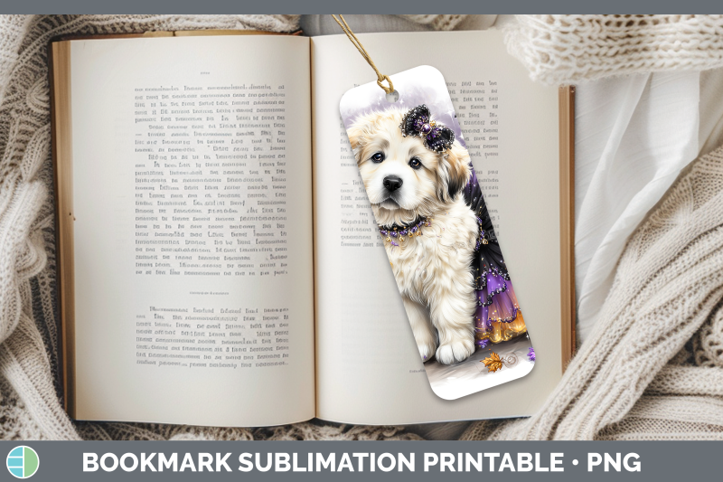 great-pyrenees-bookmark-dogs-03-halloween-sublimation-printa