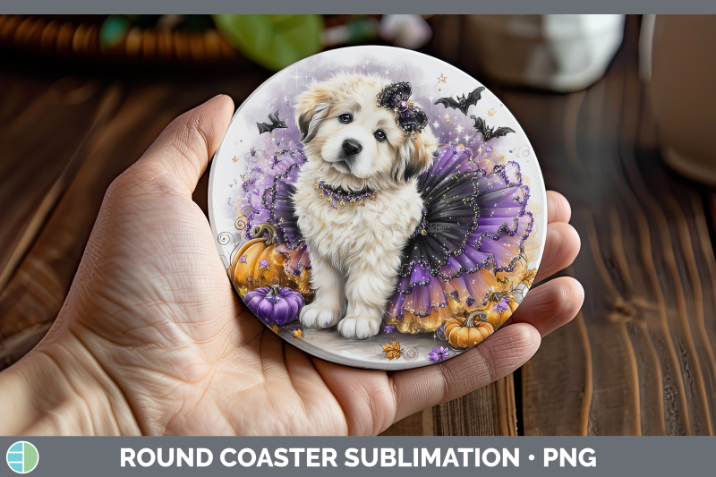 great-pyrenees-round-coaster-dogs-03-halloween-sublimation-c