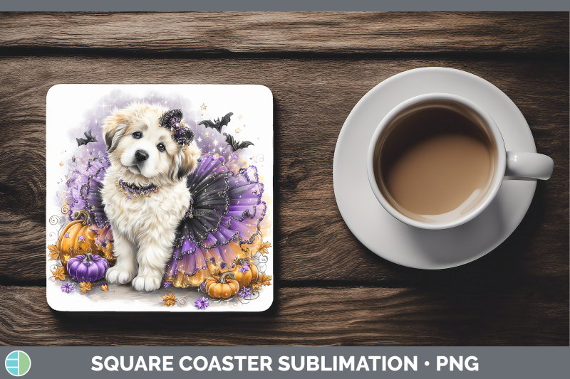 great-pyrenees-square-coaster-dogs-03-halloween-sublimation