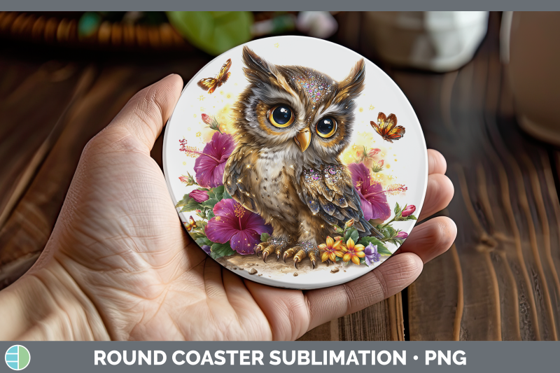 owl-round-coaster-birds-01-floral-summer-sublimation-coaster