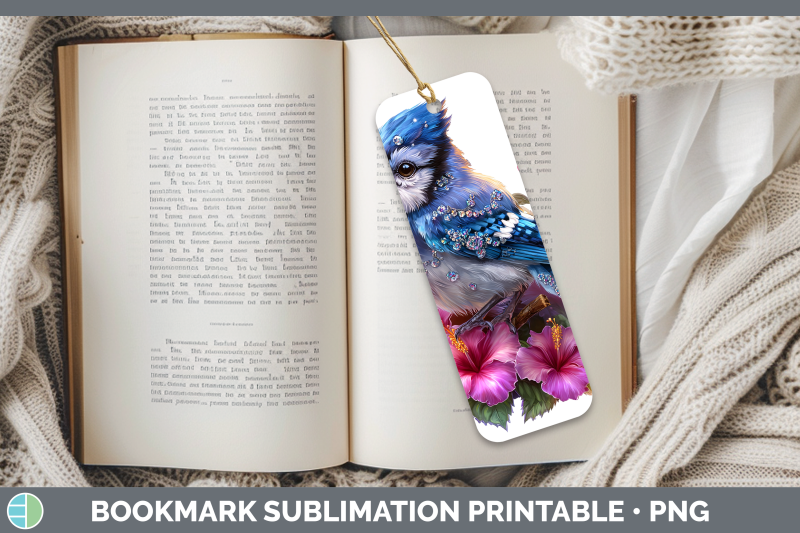 blue-jay-bookmark-birds-01-floral-summer-sublimation-printab