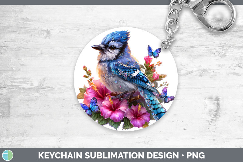 blue-jay-keychain-birds-01-floral-summer-sublimation-keyring