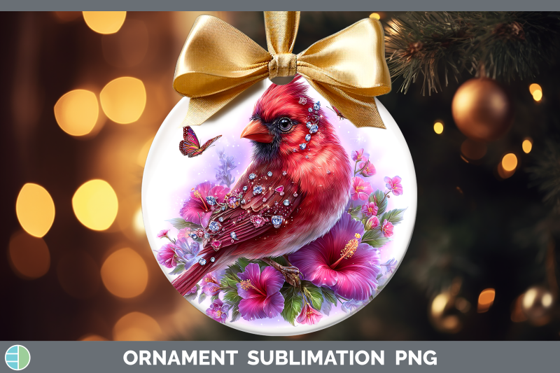 cardinal-ornament-birds-01-floral-summer-sublimation-bauble