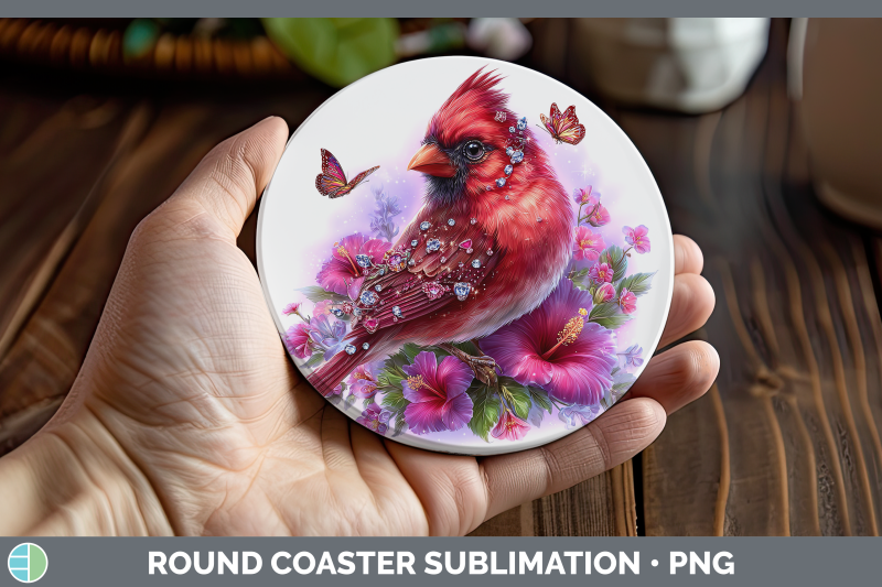 cardinal-round-coaster-birds-01-floral-summer-sublimation-co
