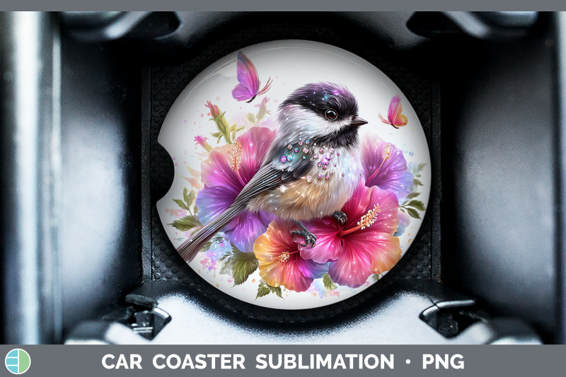 chickadee-car-coaster-birds-01-floral-summer-sublimation-dri