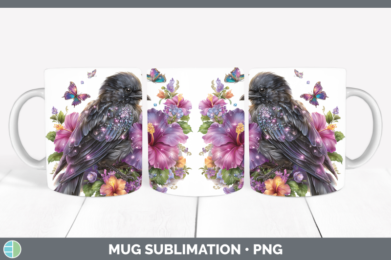 crow-mug-wrap-birds-01-floral-summer-sublimation-coffee-cup