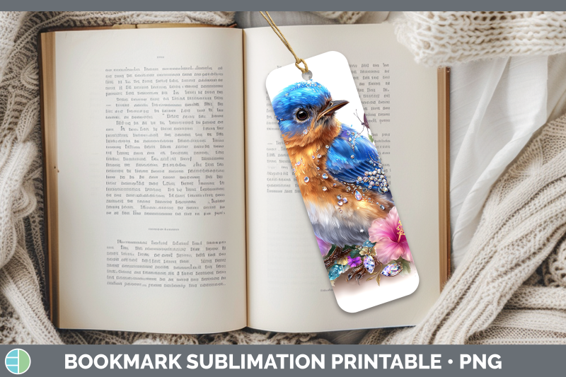 eastern-bluebird-bookmark-birds-01-floral-summer-sublimation