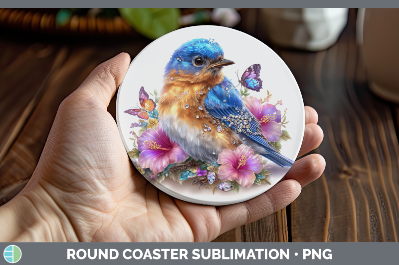 eastern-bluebird-round-coaster-birds-01-floral-summer-sublim